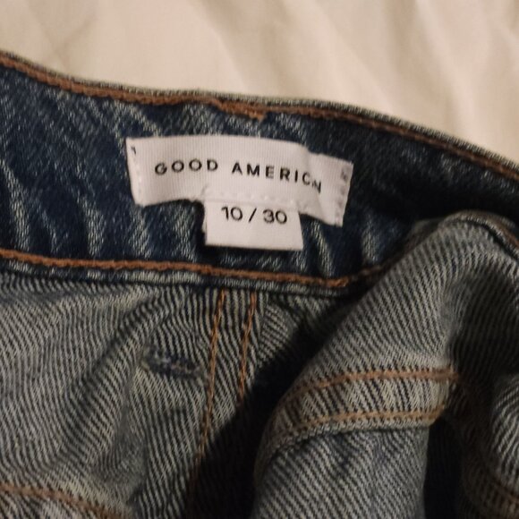 Good American Indigo Good Extreme Barrel Jeans10 NWT - Picture 6 of 8